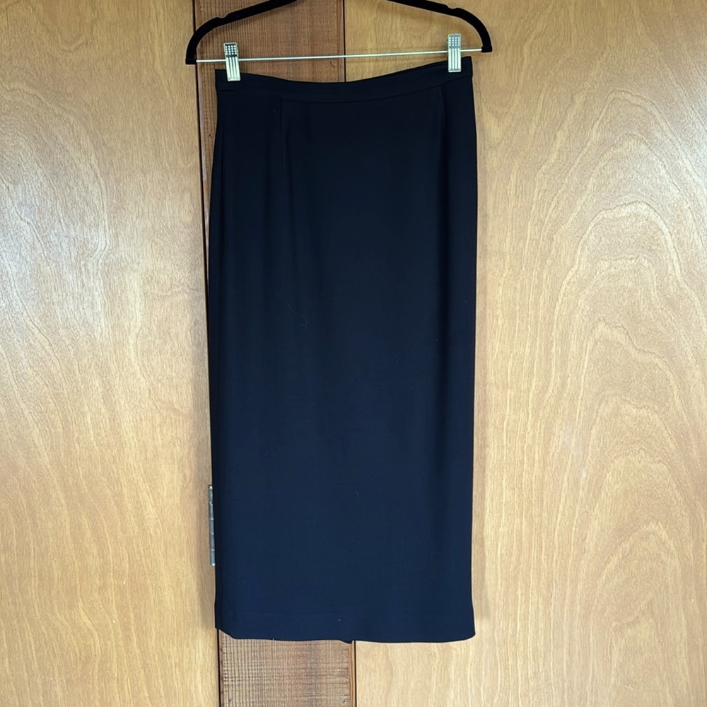 MaxMara black wool blend skirt